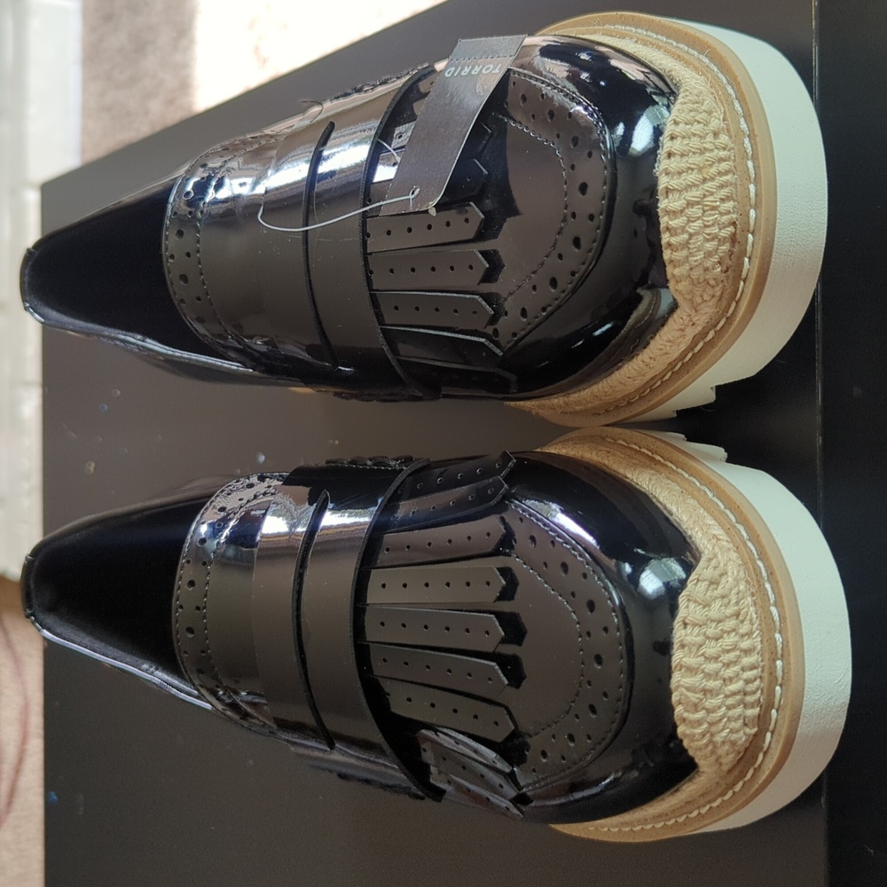 Torrid Black Patent Espadrille Loafers